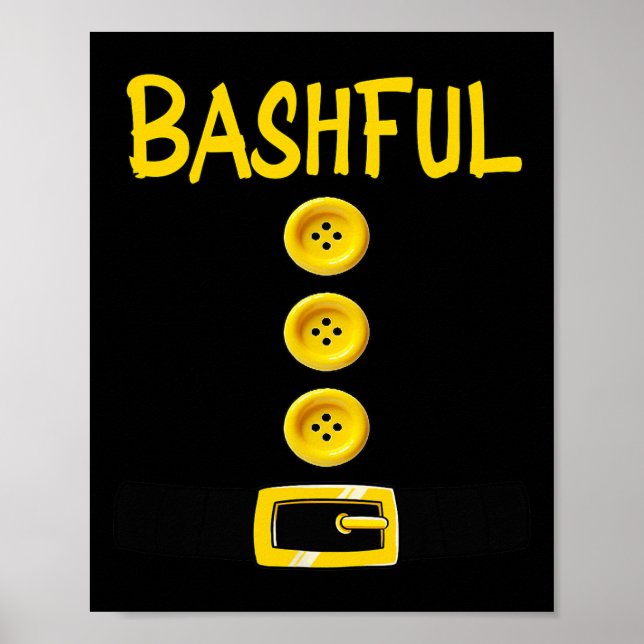 Bashful Zwerf Halloween Kostümfarbe Matching Bas Poster (Vorne)