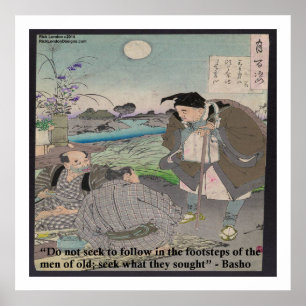 Basho & Berühmter Zitatposter Poster