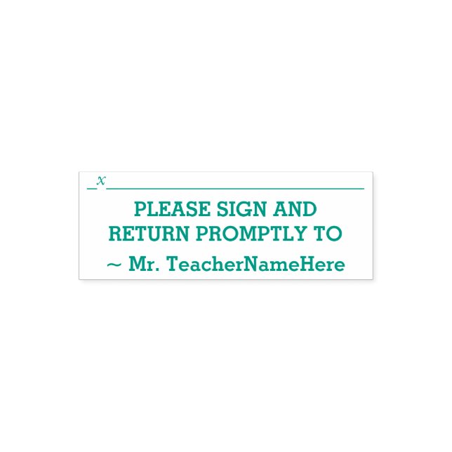 Basic "BITTE UNTERZEICHNEN UND SCHNELL ZURÜCKKEHRE Permastempel (Design)