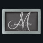 Basic Black Fabulous Wedding Monogram Grosser Wert Rechteckige Gürtelschnalle<br><div class="desc">Einfache Schwarz 3d Monogramm. Karo dieses 3D Monogram Basic Black Design.Gothic Black Look für Ihre Hochzeitsfeier. Monogramme,  Text- und Brautnamen und Bräutigamen sind leicht zu ändern,  um Ihre Bedürfnisse zu Anzug. Alle Kunstwerke und Bilder ©nuptial.</div>