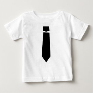 Basic Black-Krawatte-Shirt Baby T-shirt