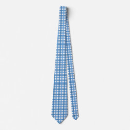 Basic Blue Kariert Neck Tie Krawatte