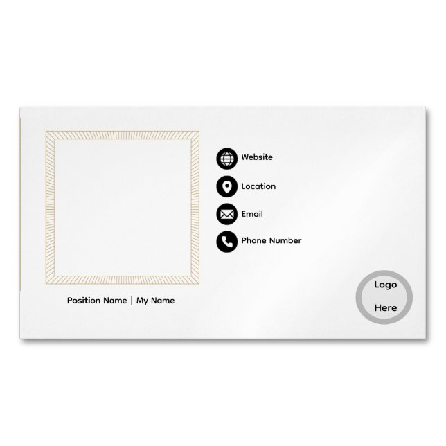 Basic Business Card Magnet (Vorderseite)