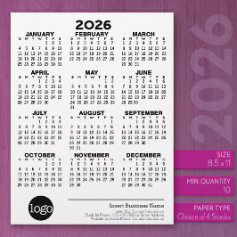 Basic Business Office-Logo mit Kalender Briefbogen