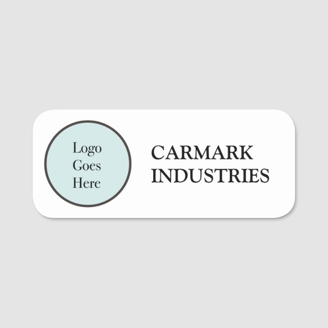 Basic Company Name and Logo Namensschild (Vorderseite)