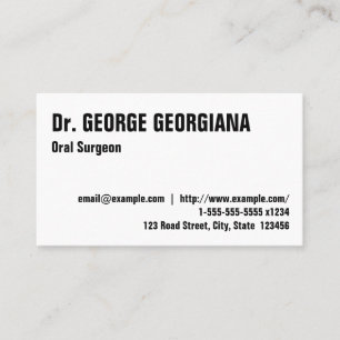 Basic & Customizable Oral Chirurgen Business Card Visitenkarte