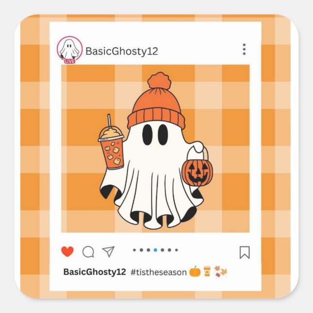 "Basic Ghosty" Kiss-Cut Stickers (Vorderseite)