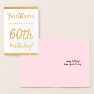 Basic Gold Foil 60. Geburtstag Grußkarte Folienkarte