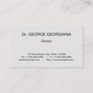 Basic, Healthcare Specialist Business Card Visitenkarte