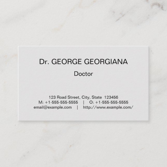 Basic, Healthcare Specialist Business Card Visitenkarte (Vorderseite)