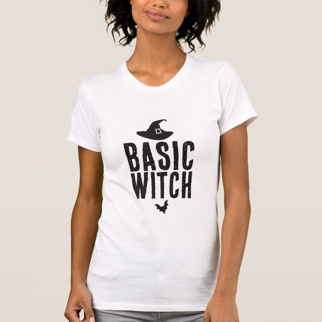 Basic Hexe, Hexenhut, Halloween-T - Shirt (Vorderseite)