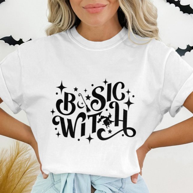 Basic Hexe lustig Moderne Frauen Halloween T-Shirt (Von Creator hochgeladen)