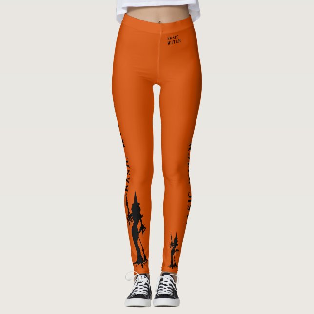 Basic Hexorange Modernes, lustiges Halloween-Kostü Leggings (Vorderseite)