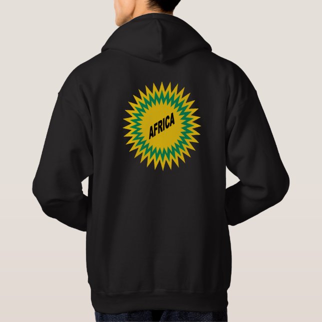Basic Hooded Sweatshirt schwarz hinten SUN AFRICA (Rückseite)