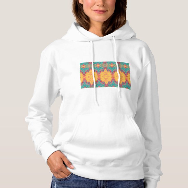 Basic Hooded White Sweatshirt | One Owl Artist (Vorderseite)