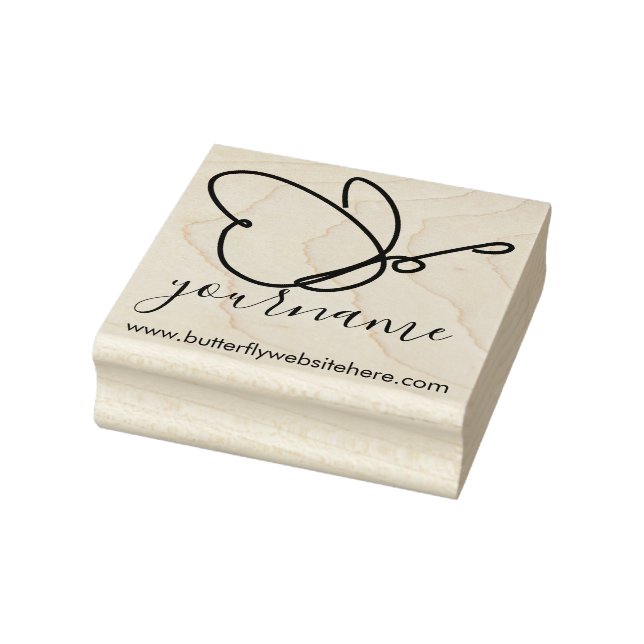 Basic Line Art Zeichnend Signature Butterfly Gummistempel (Stempel)