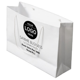 Basic Logo Custom Bag, Business or Shop Tote Bag Große Geschenktüte