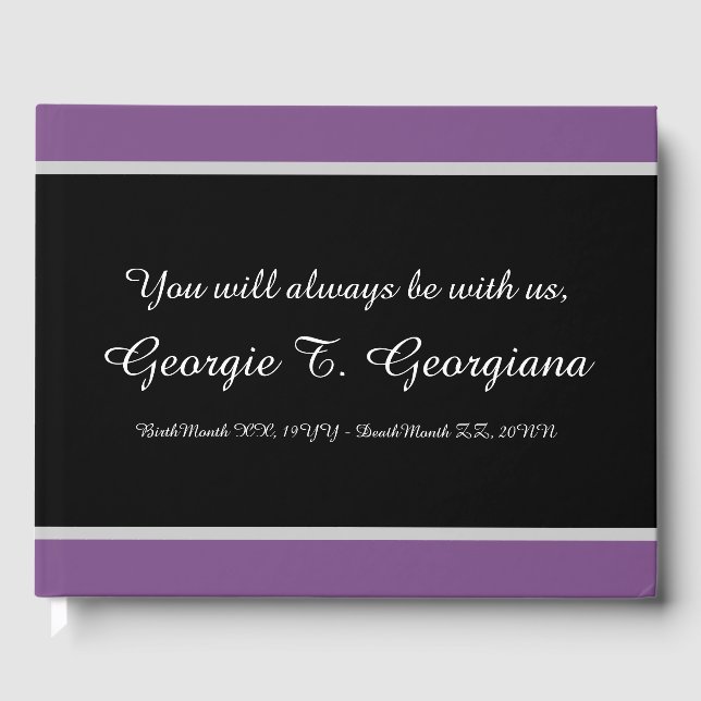 Basic & Minimal Beileid Gästebuch (Vorderseite)