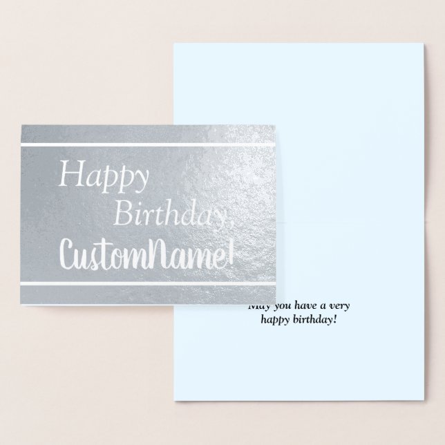 Basic, Minimal & Simple "Happy Birthday" Card Folienkarte (Anzeige)