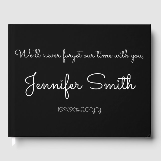 Basic & Minimalistisch Beileid Gästebuch (Vorderseite)