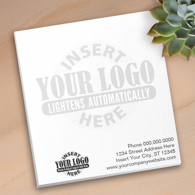 Basic mit Business-Logo im Hintergrund Notizblock (Add Your Logo to this promotional product notepad)