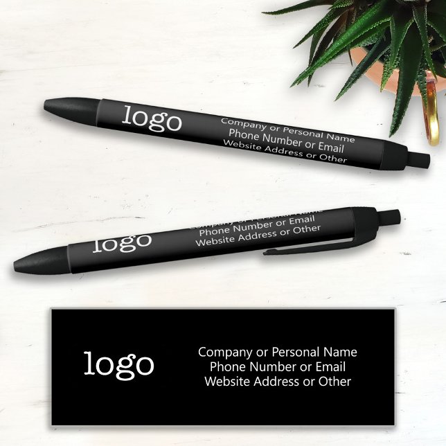 Basic Office-Firmenlogo - 3 Zeilen Text - BLACK - Kugelschreiber (Von Creator hochgeladen)