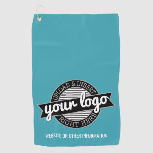 Basic Office-Firmenlogo mit Kontaktinformationen b Golfhandtuch