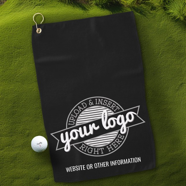 Basic Office-Firmenlogo mit Kontaktinformationen Golfhandtuch (Insert Your Logo for a Golf Promotional Product - Great for A Golf Tournament or Outdoor Event)