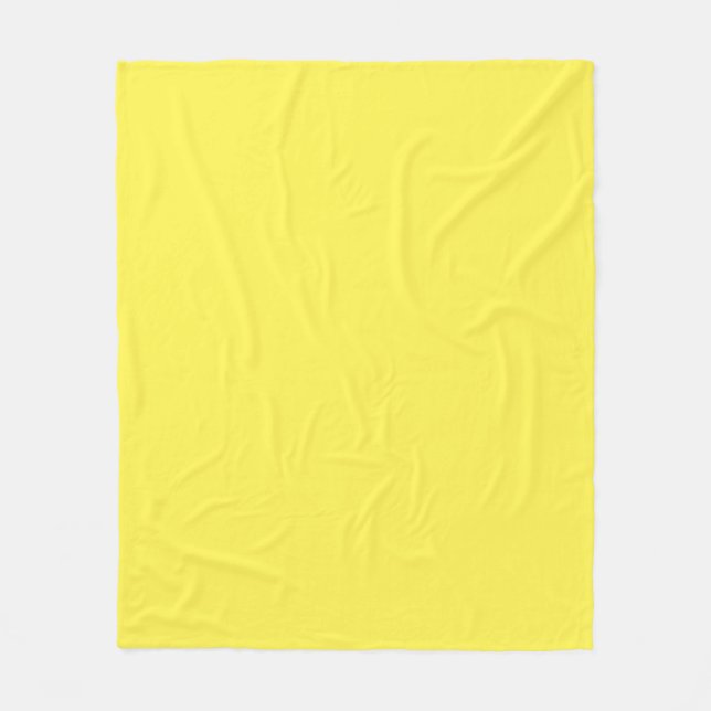 Basic One Color Lemon Yellow Fleecedecke (Vorderseite)
