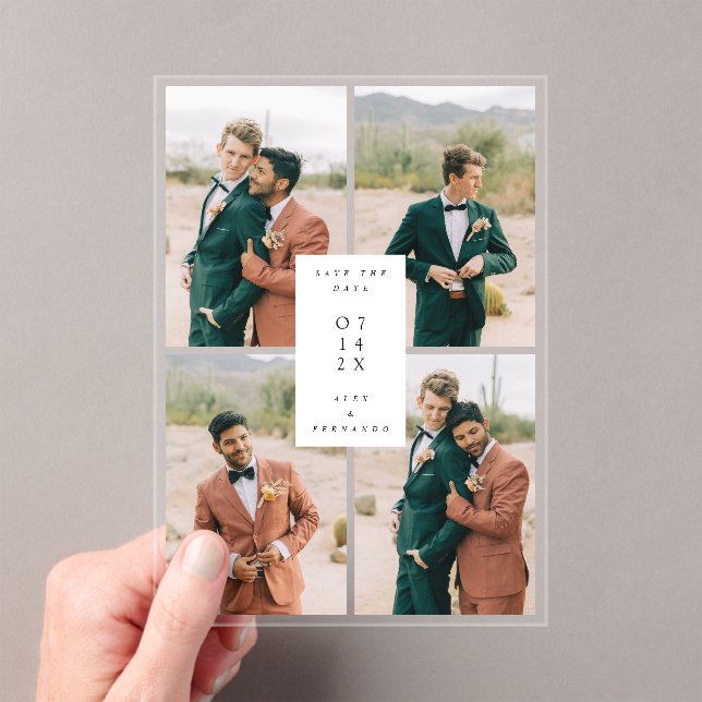 Basic Photo Acrylic Save The Date Card Invitation Acryleinladungen (Insitu (Handheld))