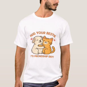 Basic T-Shirt Umarmen Sie Ihren Bestie-T - Shirt
