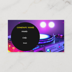 BASIC TEMPLATE BUSINESS CARD FÜR DJ W LINKS VISITENKARTE