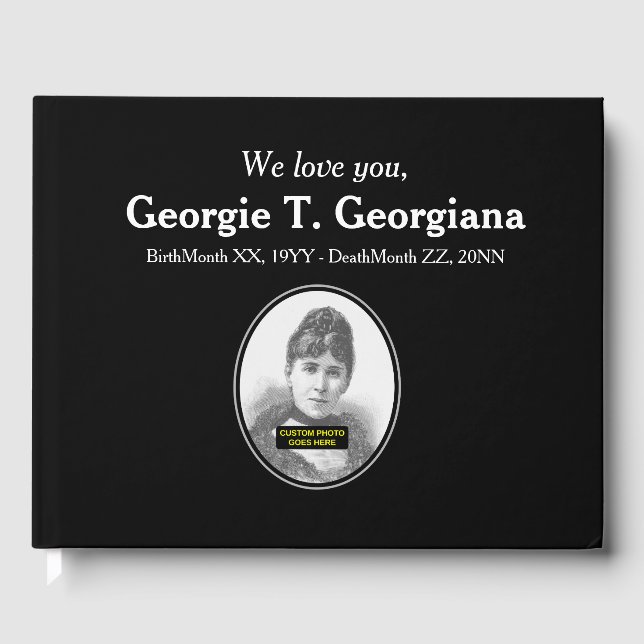 Basic und Customized Beileid Guestbook Gästebuch (Vorderseite)