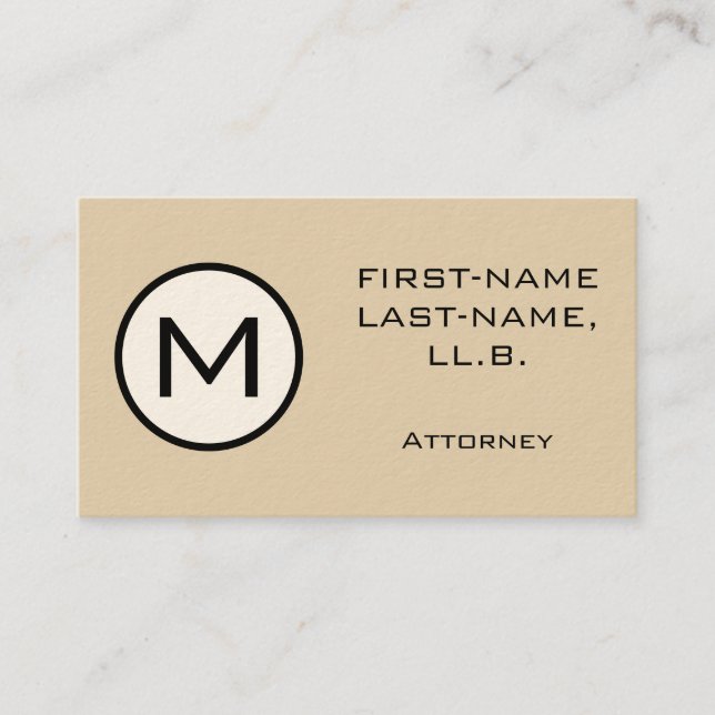 Basic und Minimal Attorney Business Card Visitenkarte (Vorderseite)