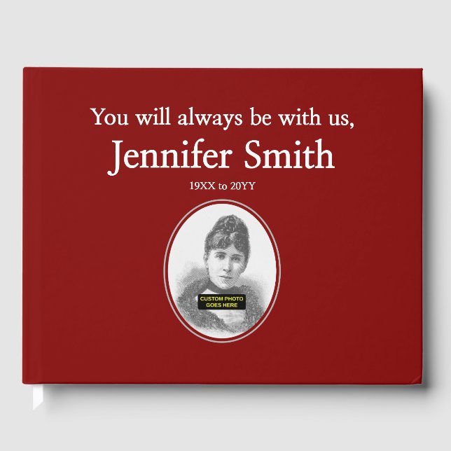 Basic und Minimal Funeral Guest Book Gästebuch (Vorderseite)