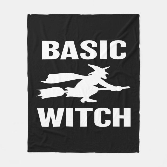 Basic Witch lustiger Halloween-Spruch für Frauen Fleecedecke (Vorderseite)