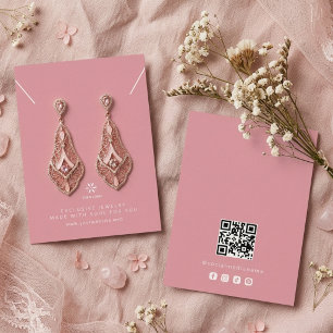 Basics Dusty Pink Schmuck Display Logo TMF26 Visitenkarte