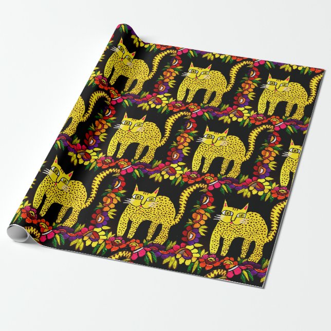 Basierend auf dem Katzen-Wrapping-Papier Geschenkpapier (Ungerollt)