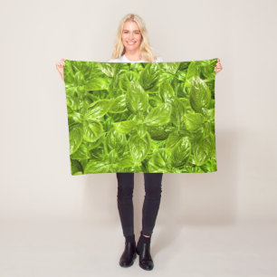 Basil-Blätter-Muster Fleecedecke