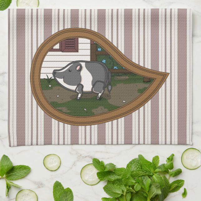 Basil das Schwein Handtuch (Gefaltet)