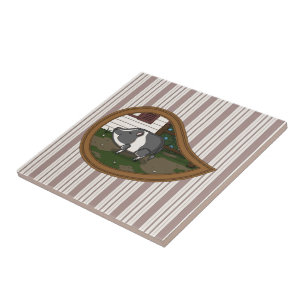 Basil das Schwein Tile Fliese