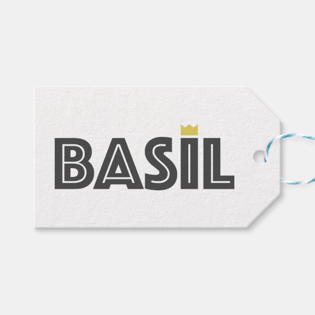 Basil Geschenkanhänger (Vorderseite (Horizontal))
