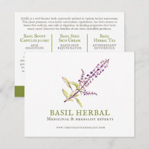 Basil-Kräuterkundler Medizinprodukte Info-Karte