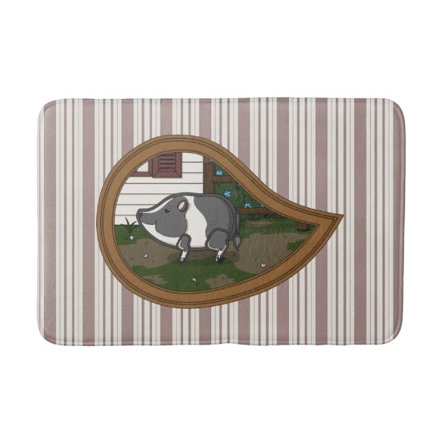 Basil the Pig Bath Mat Badematte (Vorderseite)