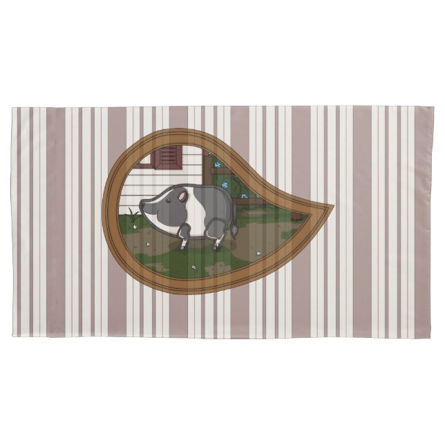 Basil the Pig Pillow Case Kissenbezug (Vorderseite)