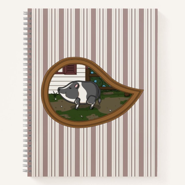 Basil the Pig Spiral Notebook Notizbuch (Vorderseite)