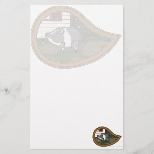 Basil the Pig Stationery Briefpapier (Vorderseite)