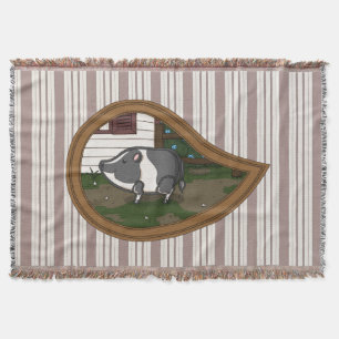 Basil the Pig Throw Blanket Decke