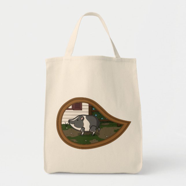 Basil the Pig Tote Bag Tragetasche (Vorne)