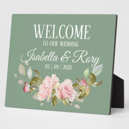 Basil und Roses Wedding Tabletop Plaque Fotoplatte